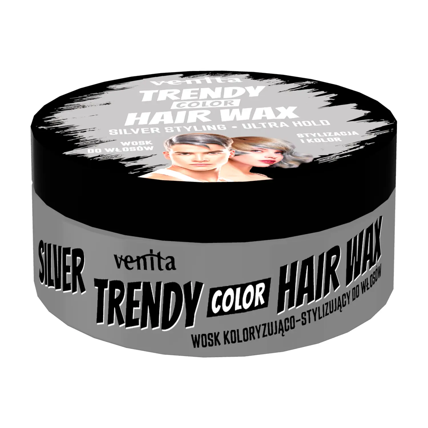 

Venita Trendy Color Hair Wax воск для окрашивания волос серебро, 150 мл