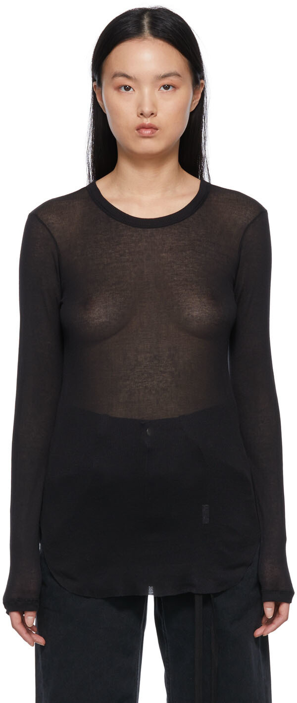 

Черная футболка с длинным рукавом Karo Ann Demeulemeester, Черный