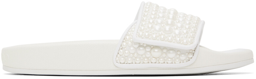 

Белые шлепанцы Fitz Jimmy Choo