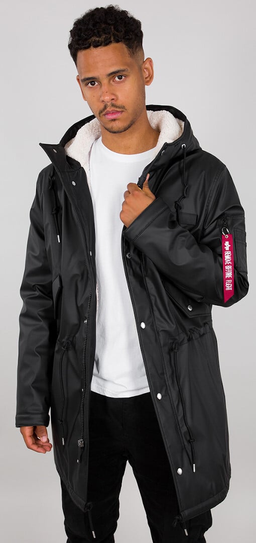 

Куртка Alpha Industries Raincoat TL дождевая, черная