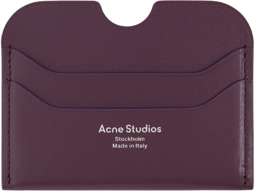 

Фиолетовая кожаная визитница Acne Studios