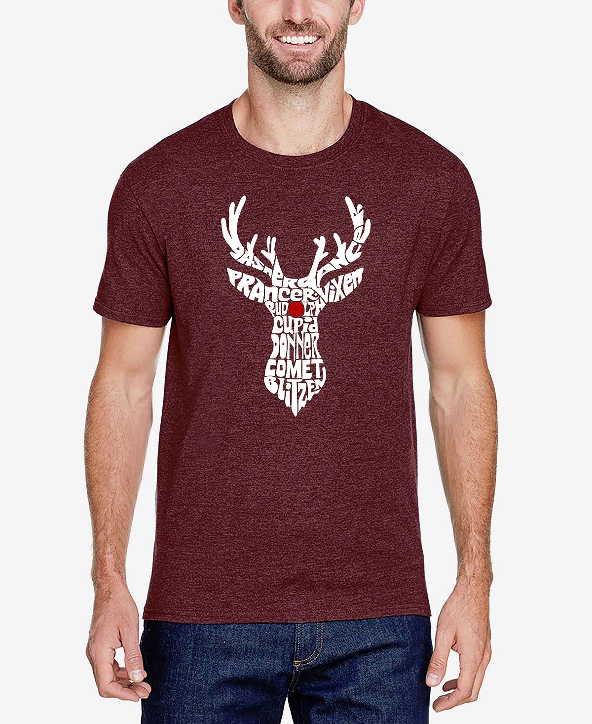 Мужская футболка с надписью «santa's reindeer premium blend» word art LA Pop Art