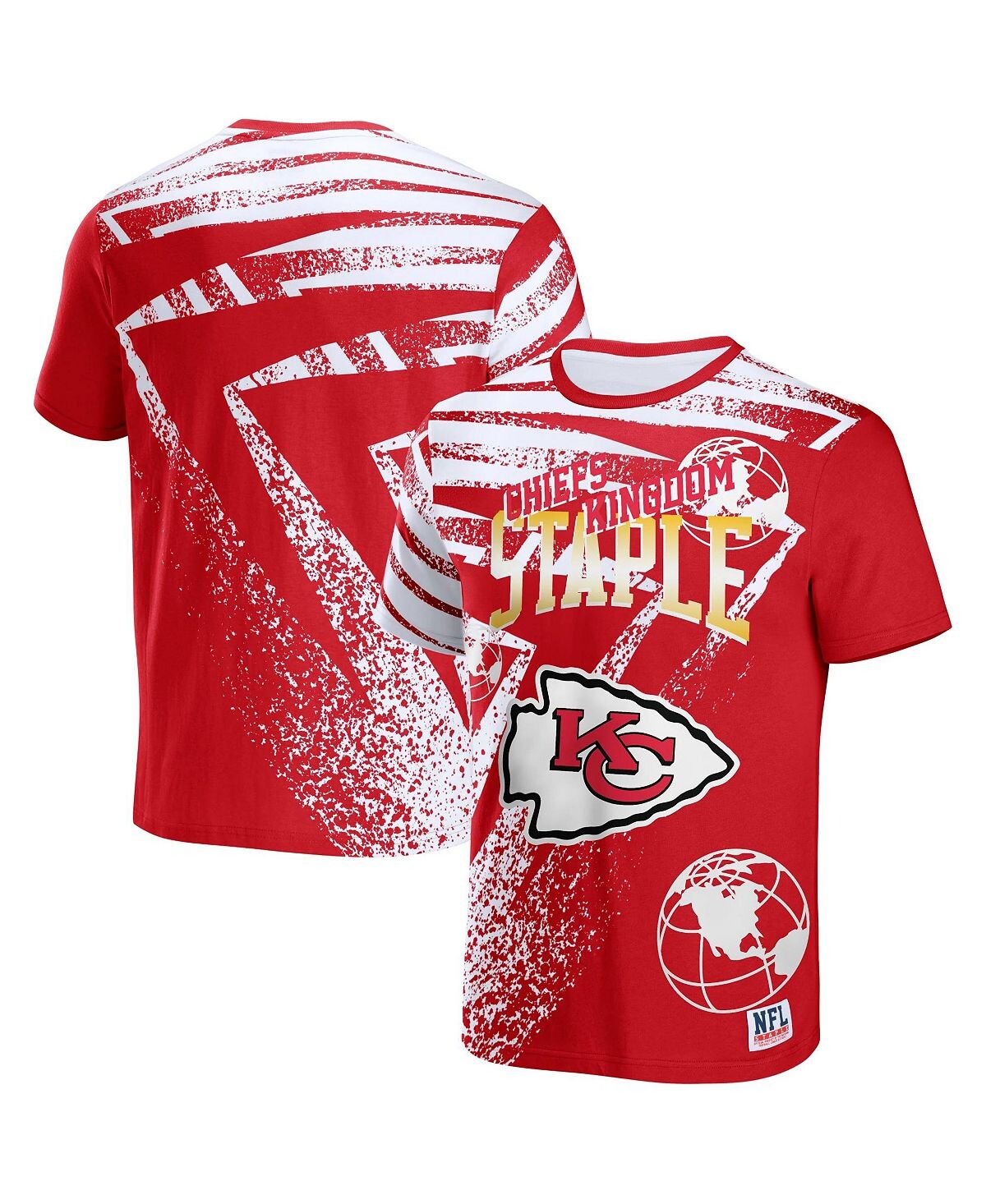 

Мужская футболка с коротким рукавом с принтом nfl x staple red kansas city chiefs team slogan all over print NFL Properties, красный