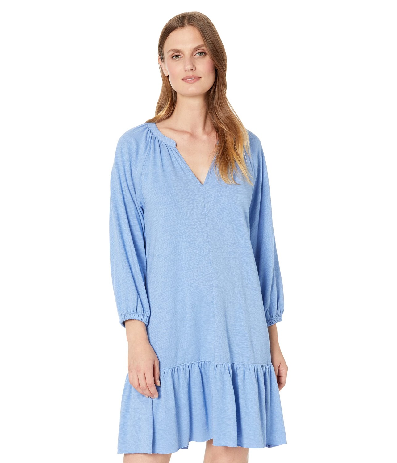 

Платье Lilla P, Flame Modal 3/4 Sleeve Shirred Raglan Dress