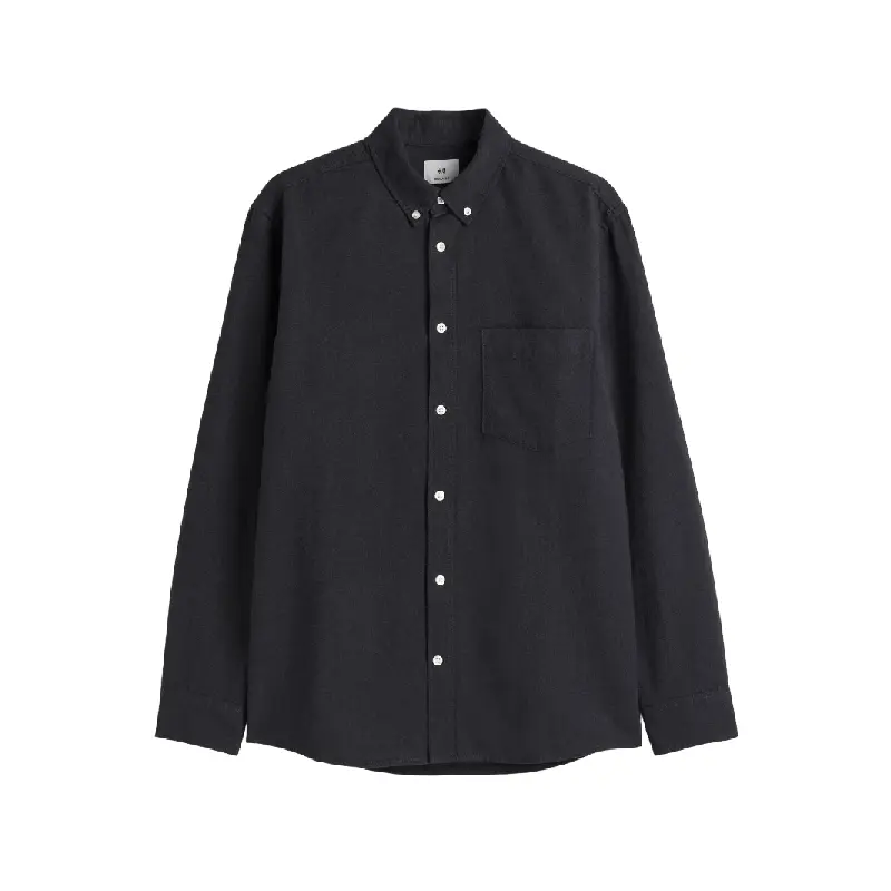 

Рубашка H&M Regular Fit Oxford, антрацитово-серый