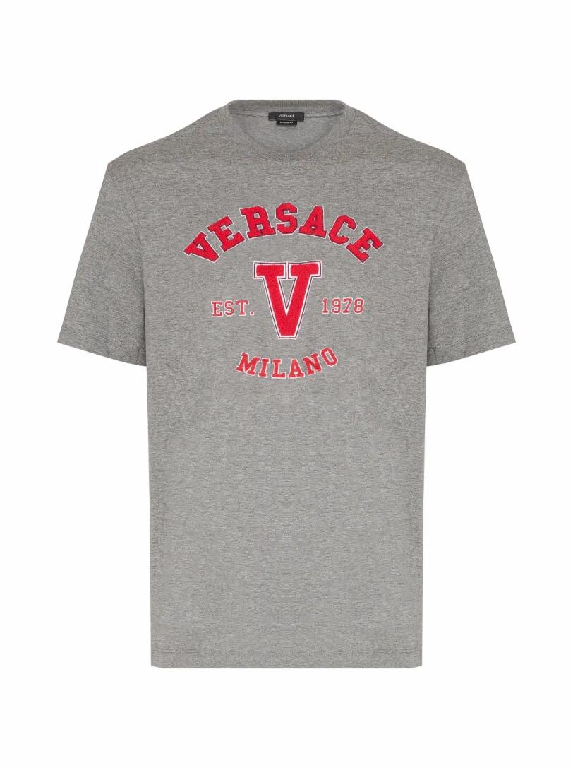 

Хлопковая футболка с логотипом Versace