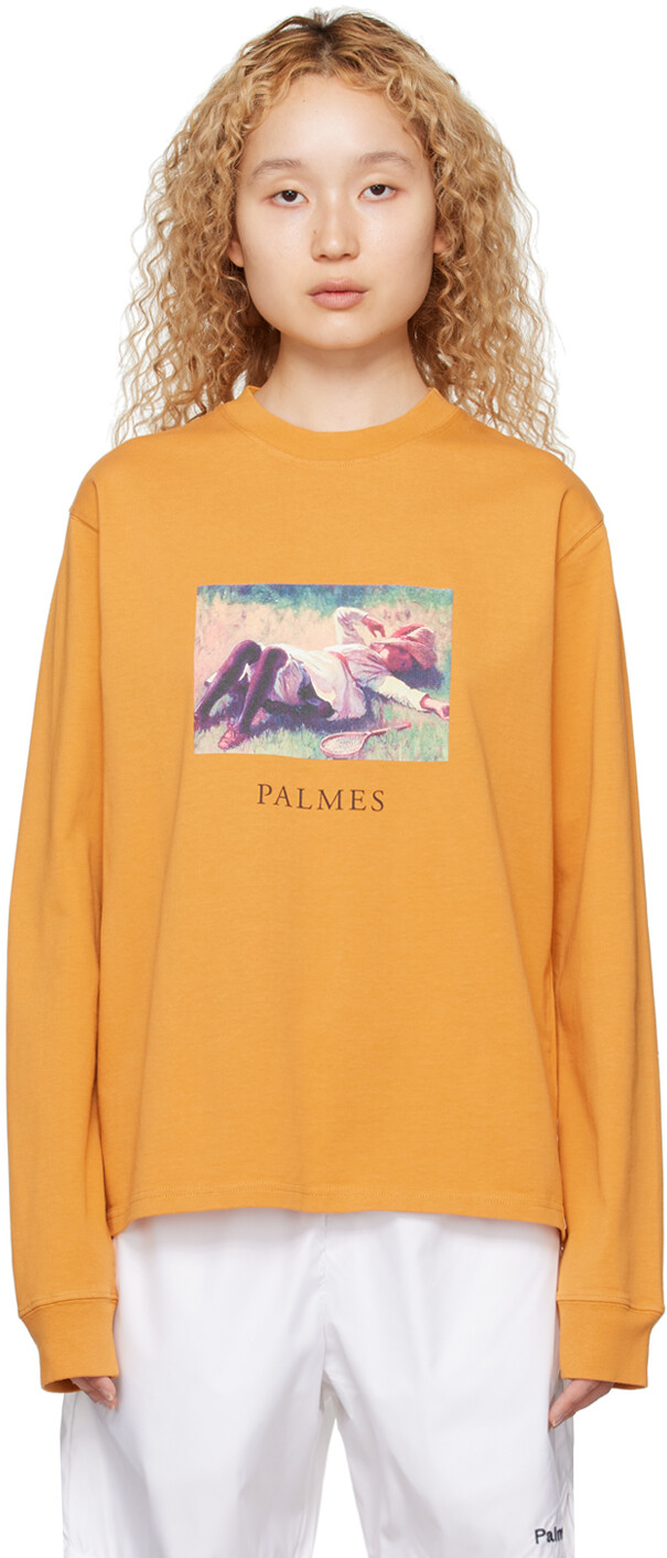 

Желтая футболка с длинными рукавами Palmes Field, Желтый