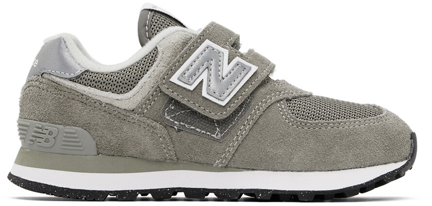 

Kids Grey 574 Кроссовки с крючками и петлями для маленьких детей New Balance