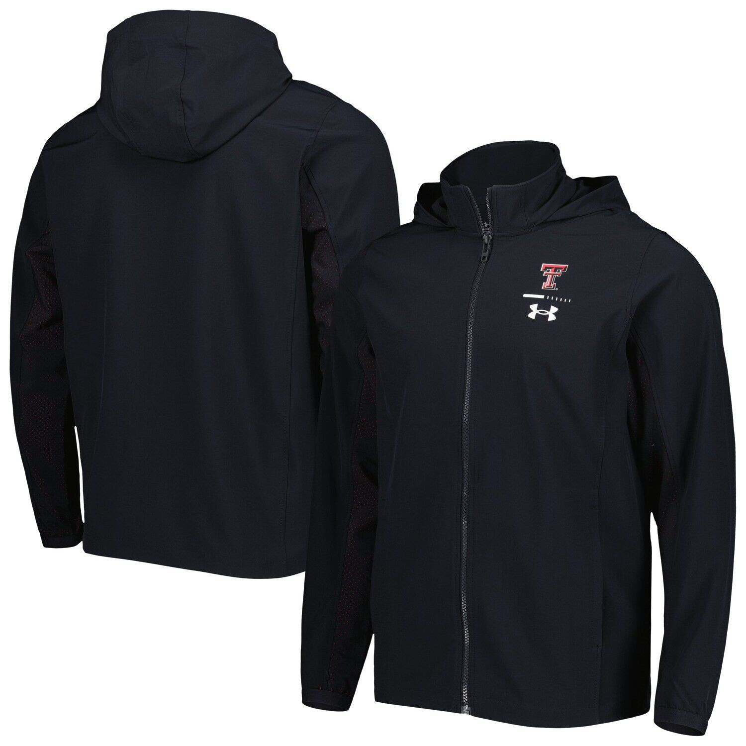 

Мужская черная куртка с молнией во всю длину Texas Tech Red Raiders Squad 3.0 Under Armour