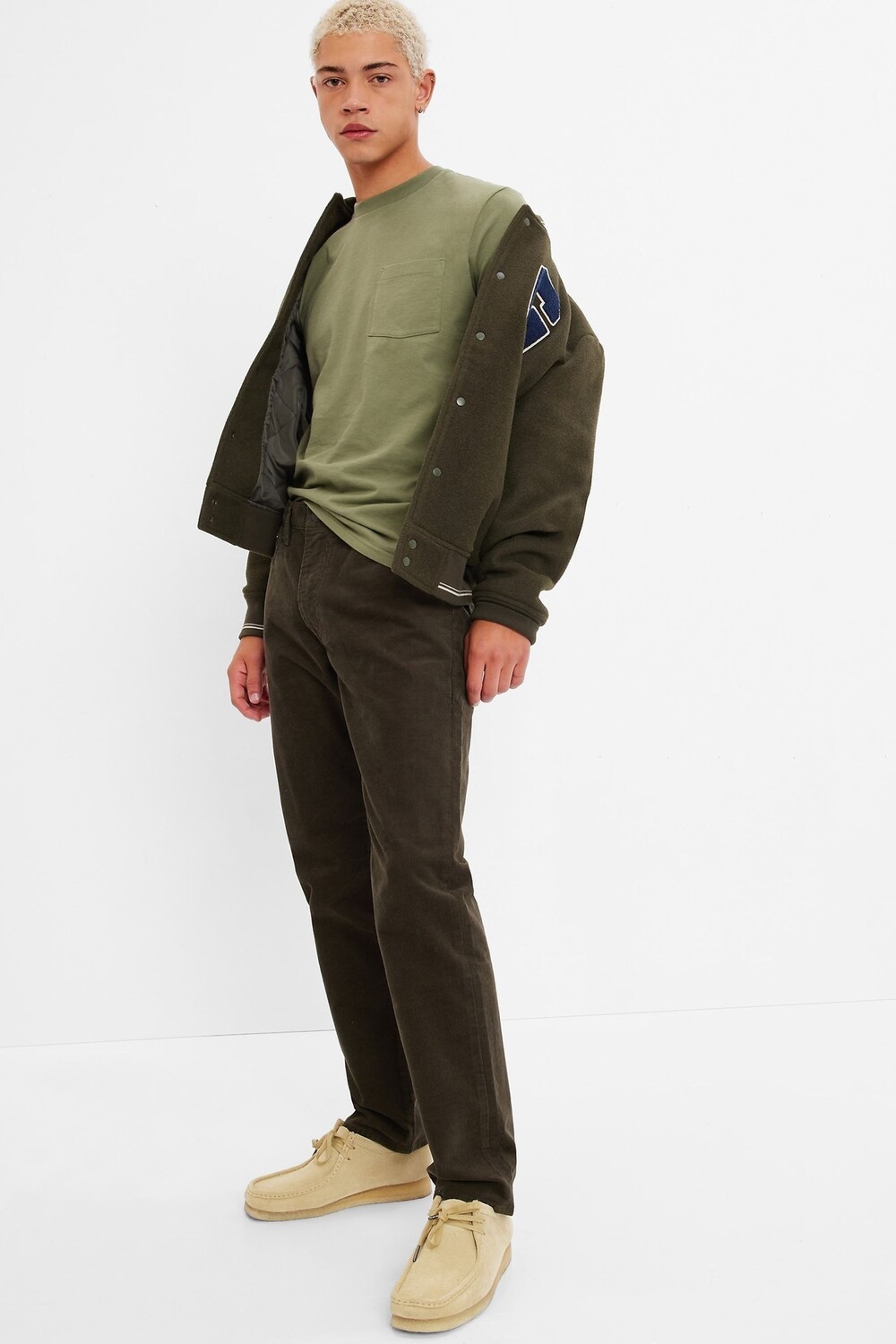 

Прямые вельветовые джинсы Gap, зеленый
