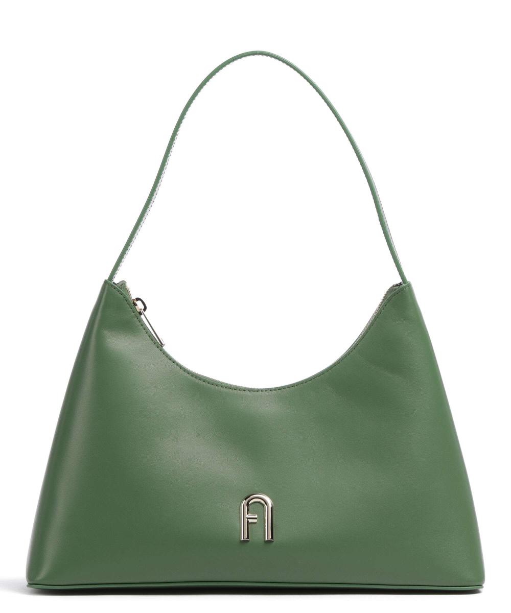 Кожаная сумка-ведро Diamante S Furla, зеленый наплечная сумка женская furla diamante s коричневый