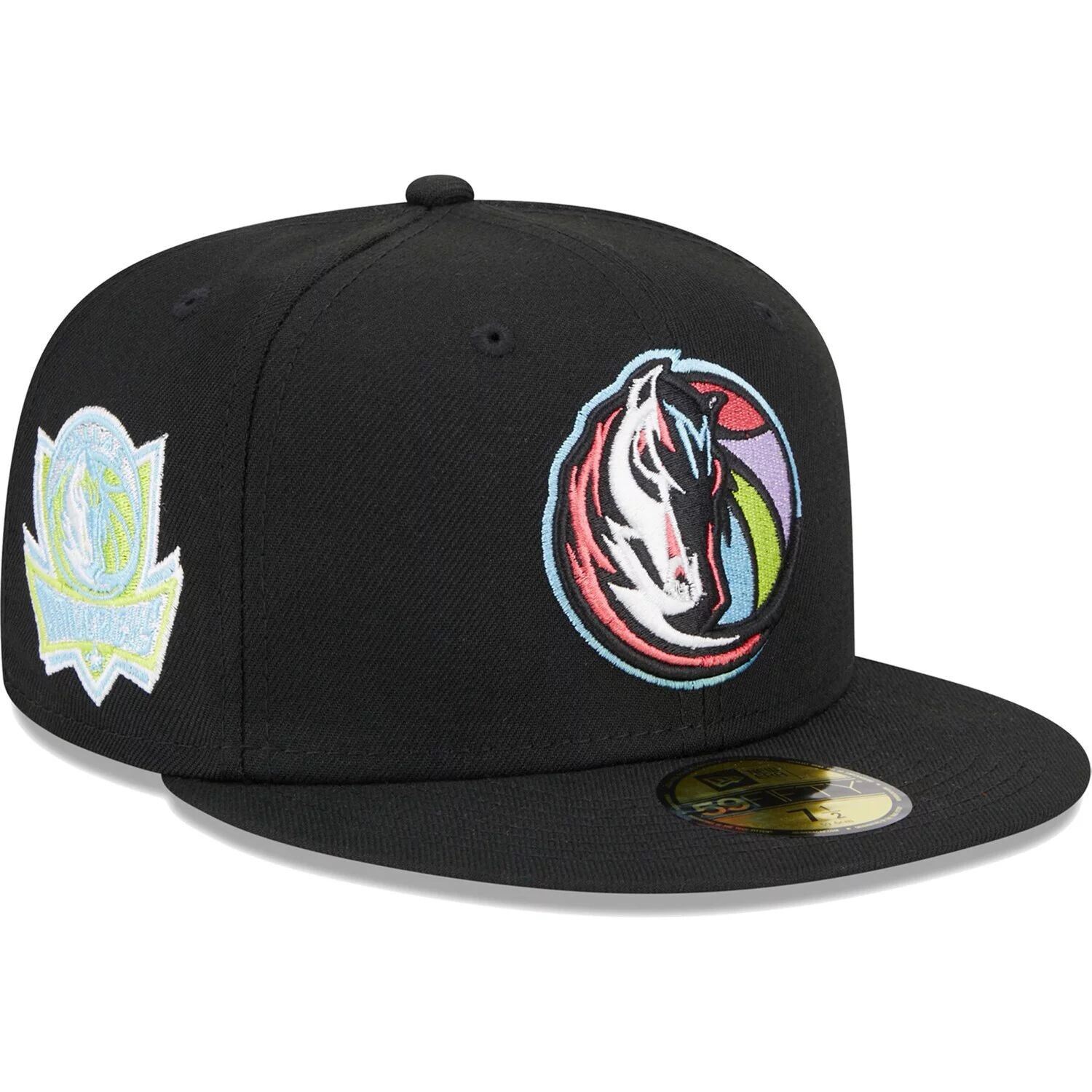 

Мужская облегающая шляпа New Era Black Dallas Mavericks Color Pack 59FIFTY