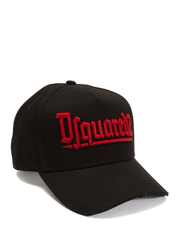 

Черная мужская шляпа с логотипом Dsquared2