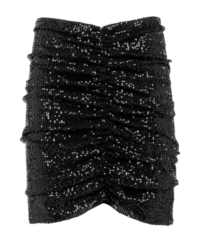 

Элегантная короткая юбка с пайетками Pinko, черный
