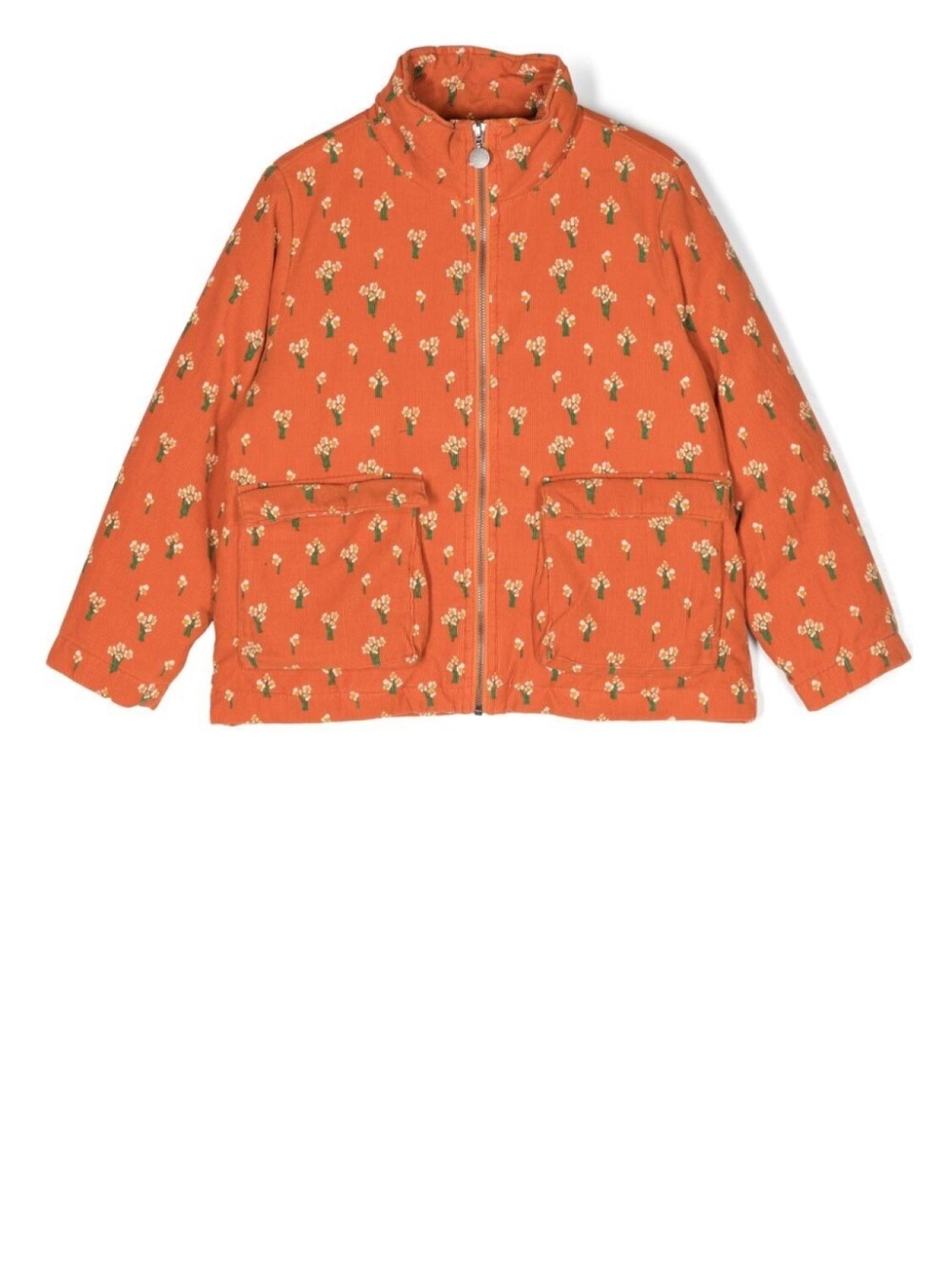 

Stella McCartney Kids куртка на молнии с цветочным принтом, оранжевый