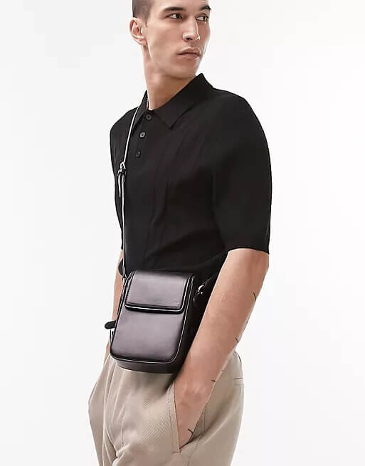 

Футболка-поло Topman Knitted Polo, черный