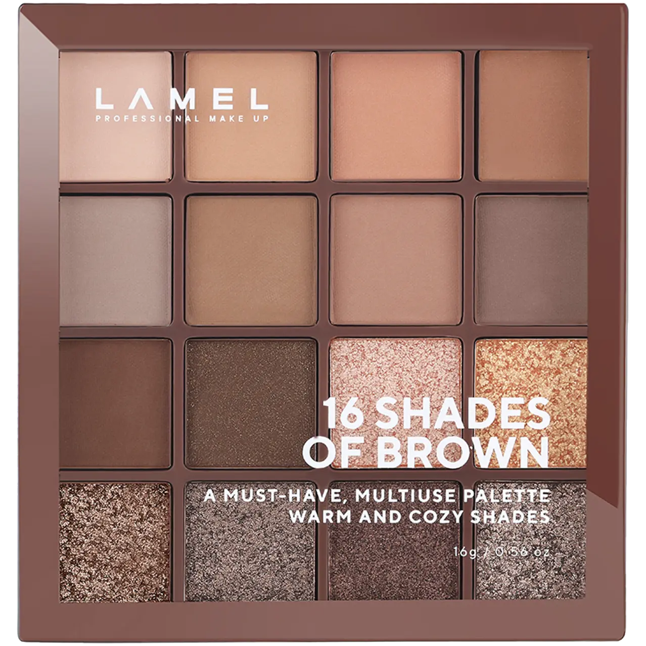 

Lamel Shades of Brown палетка теней для век, 16 г