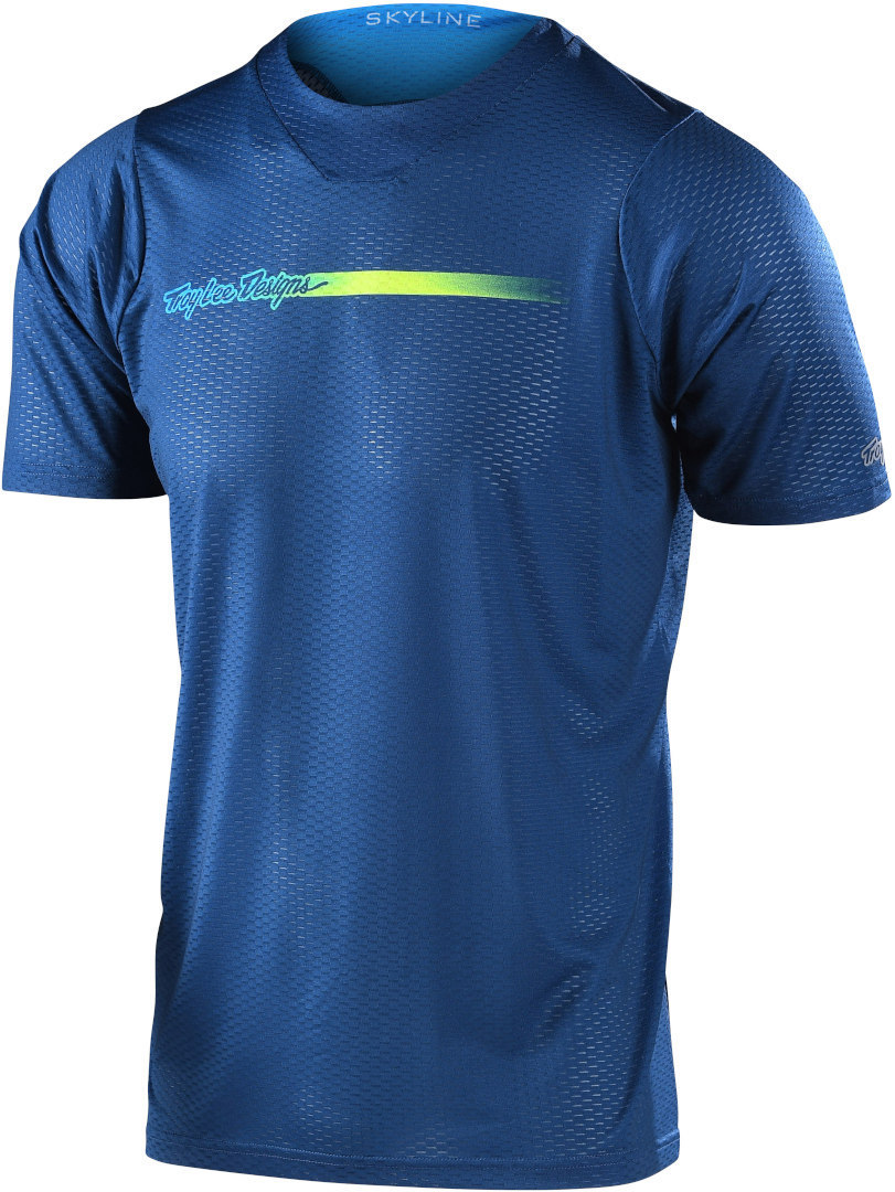 Футболка Troy Lee Designs Skyline Air Channel Велосипедная, синяя футболка troy lee designs skyline air channel велосипедная синяя