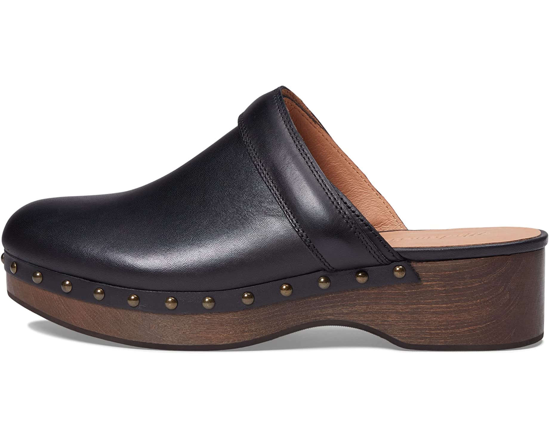 Сабо The Cecily Clog in Oiled Leather Madewell, черный