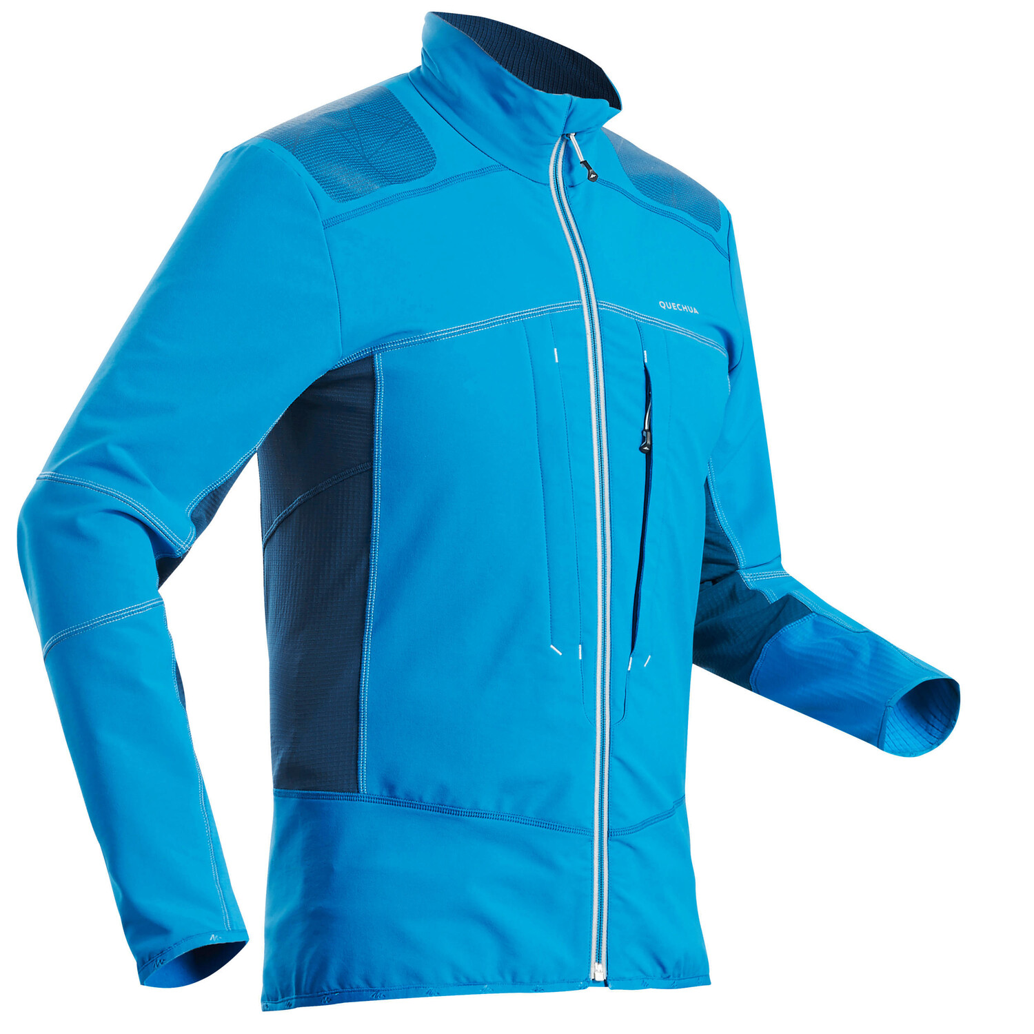 

Куртка софтшелл зимняя походная мужская Quechua Warm SH900, синий
