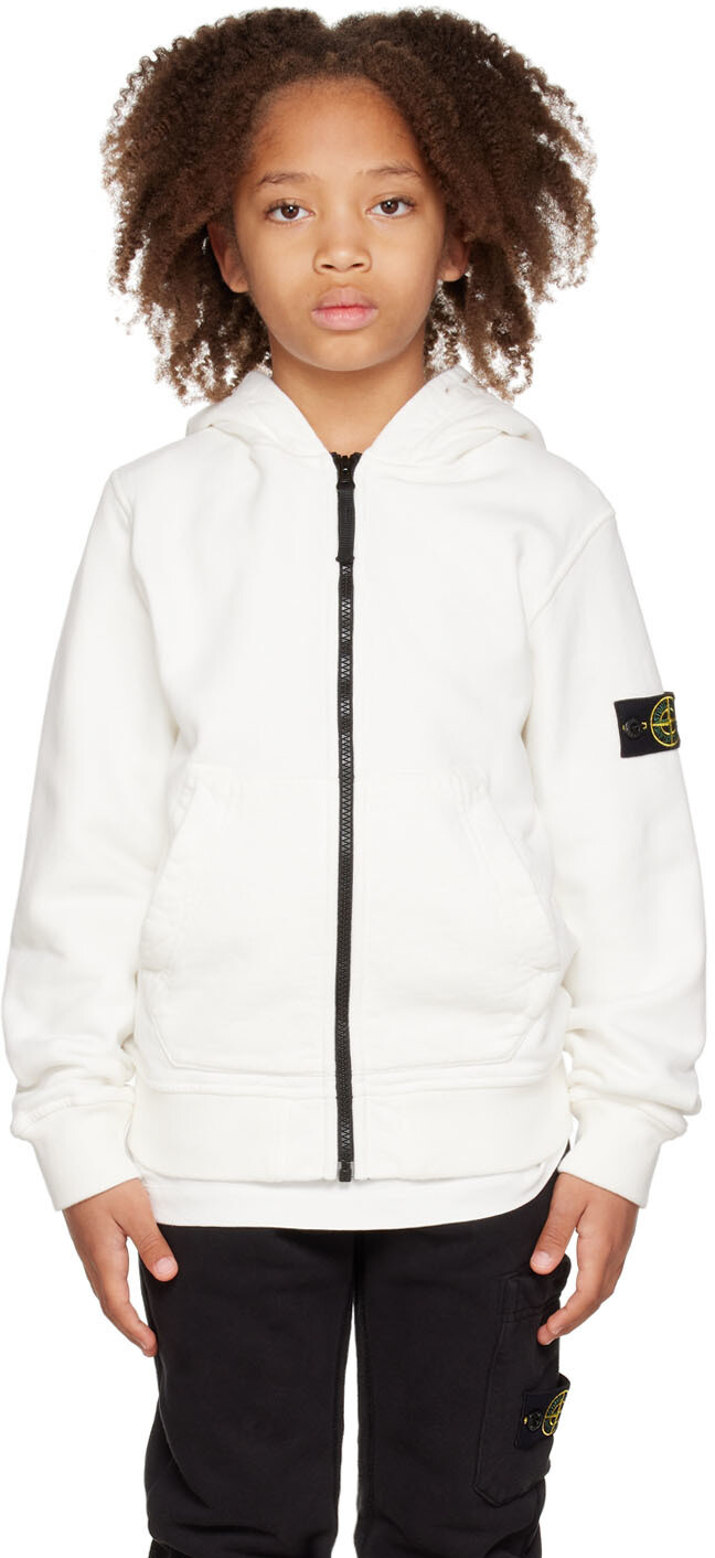 

Детская белая толстовка с капюшоном, окрашенная в готовом виде Stone Island Junior, Белый, Детская белая толстовка с капюшоном, окрашенная в готовом виде Stone Island Junior