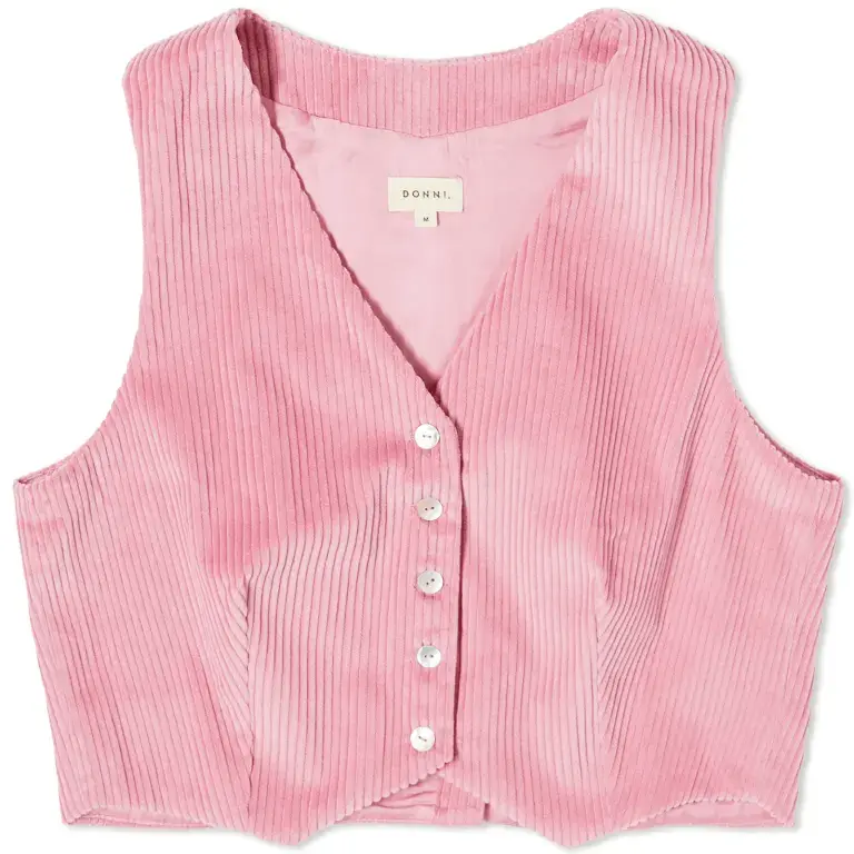 

Жилет Donni. Cord Cropped, розовый