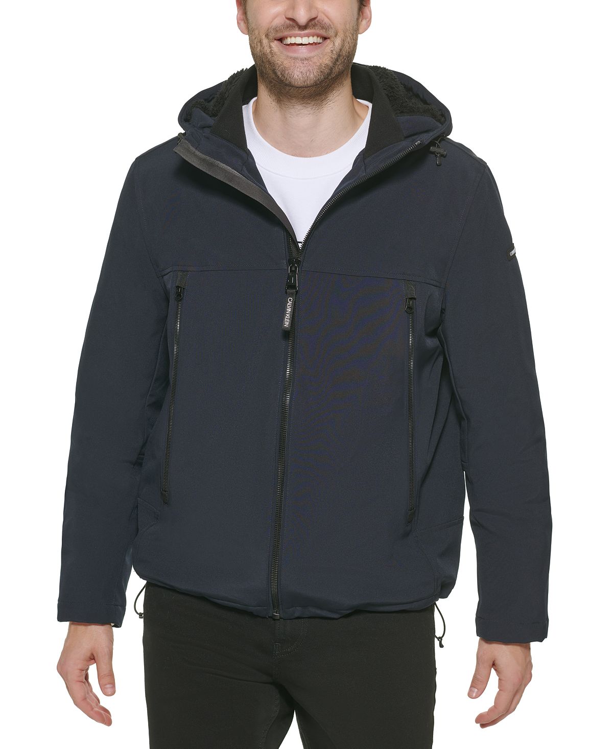цена Мужская куртка soft shell infinite stretch на подкладке из шерпы Calvin Klein, мульти