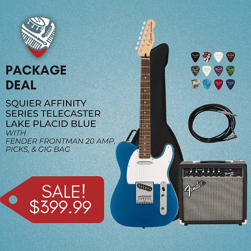 

Squier Affinity Series Telecaster Bundle — Лейк-Плэсид синий Affinity Bundle
