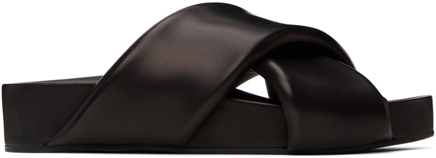 

Черные шлепанцы с подкладкой Jil Sander