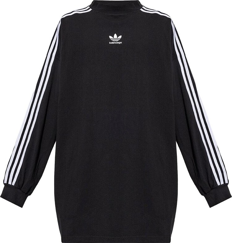 

Футболка Balenciaga x adidas Oversized Long-Sleeve T-Shirt 'Black', черный