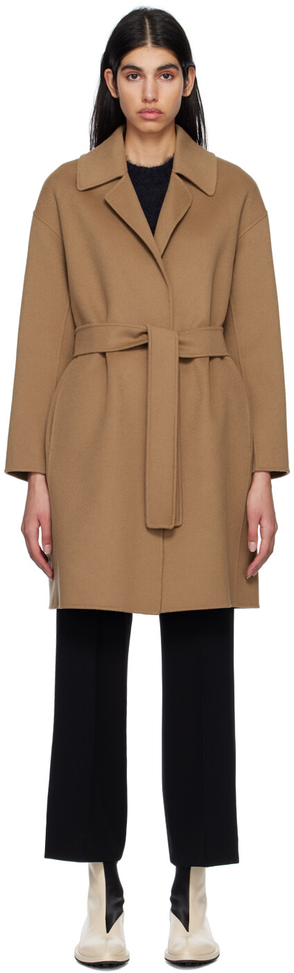 

Коричневое свободное пальто S Max Mara, Коричневый