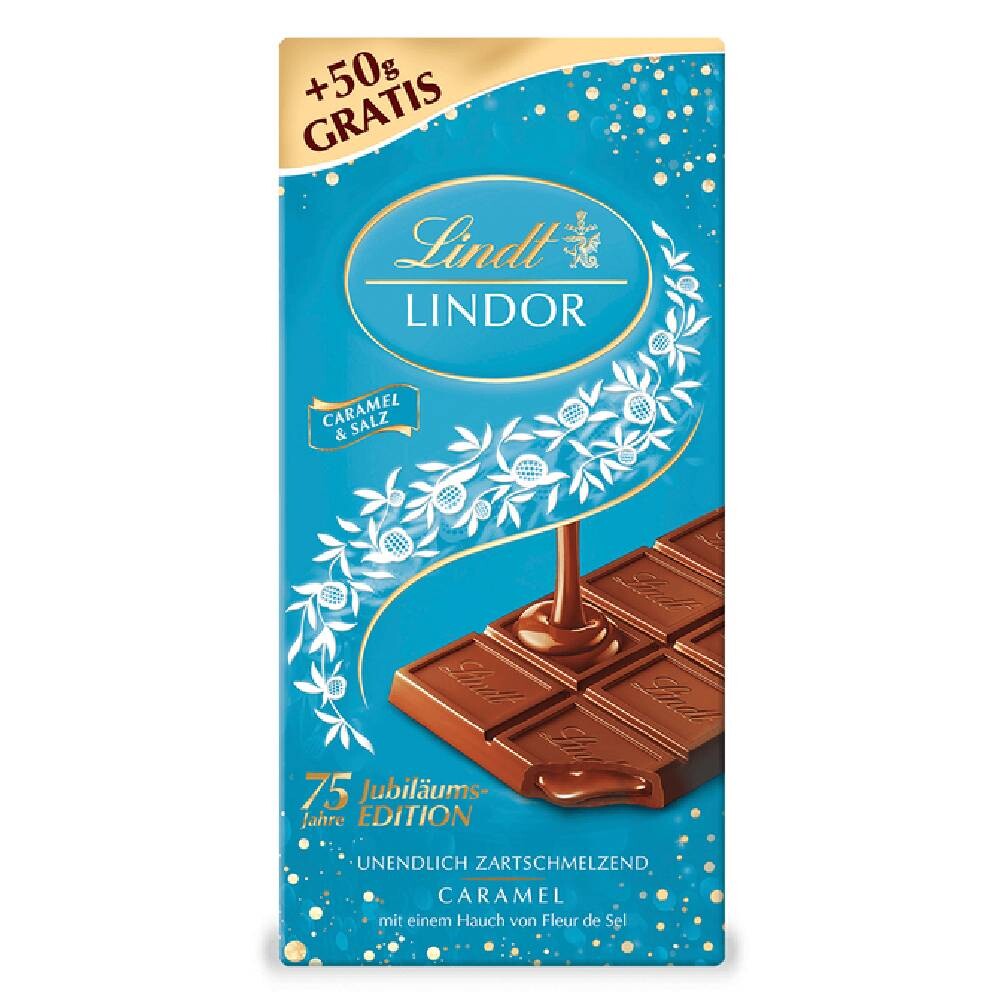 

Шоколад Lindt Lindor 75 Jahre, карамель с солью, 150г