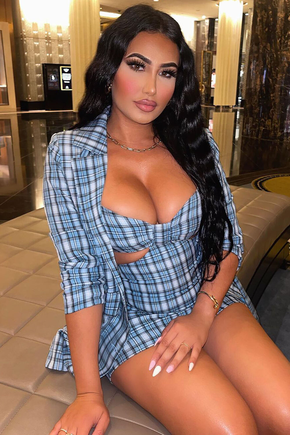 

Мини платье Fashion Nova TD10973C, синий