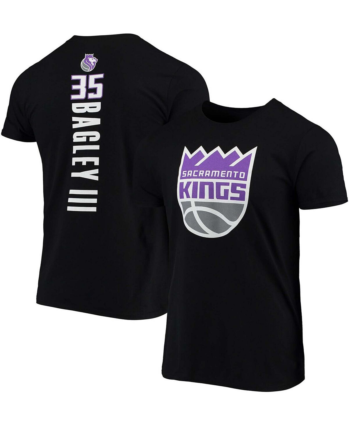 

Мужская футболка marvin bagley iii black sacramento kings team playmaker с именем и номером Fanatics, черный