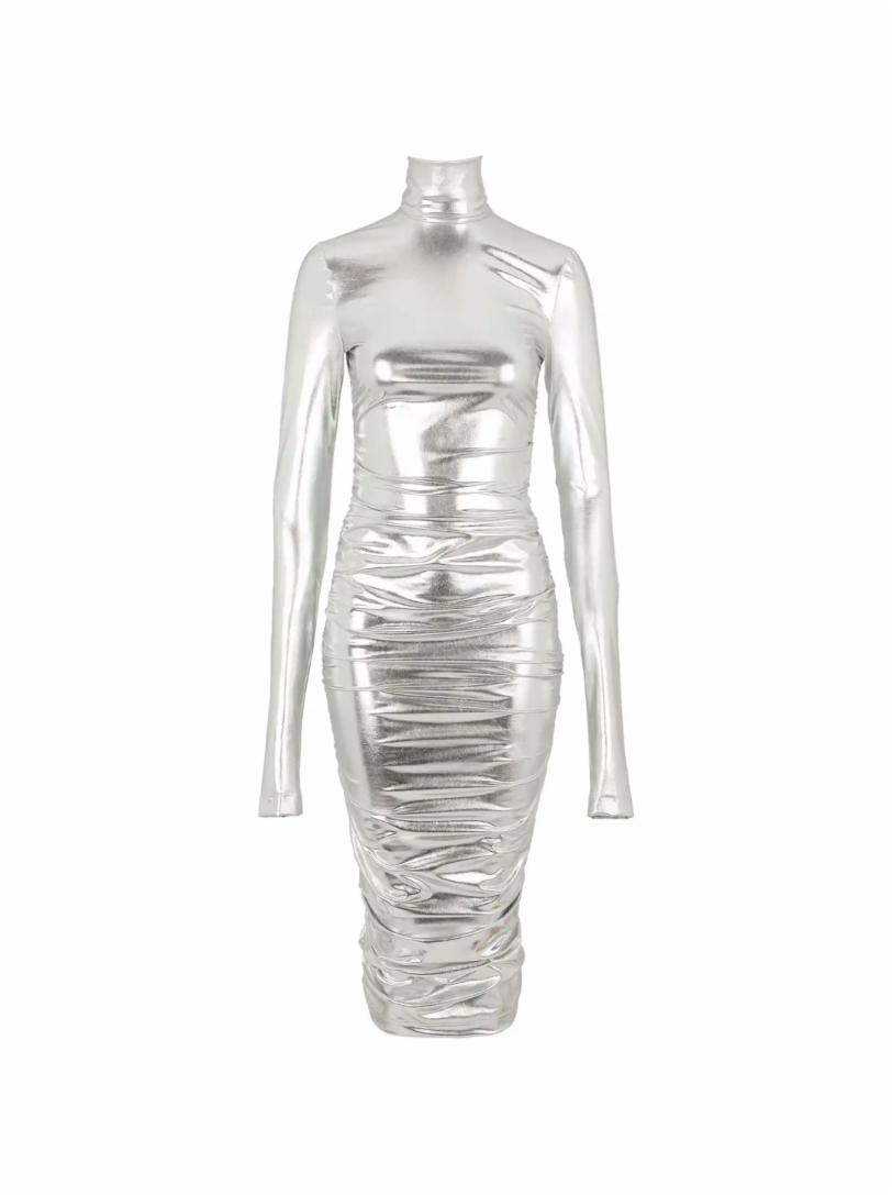 Коктейльное платье с эффектом металлик Dolce&Gabbana