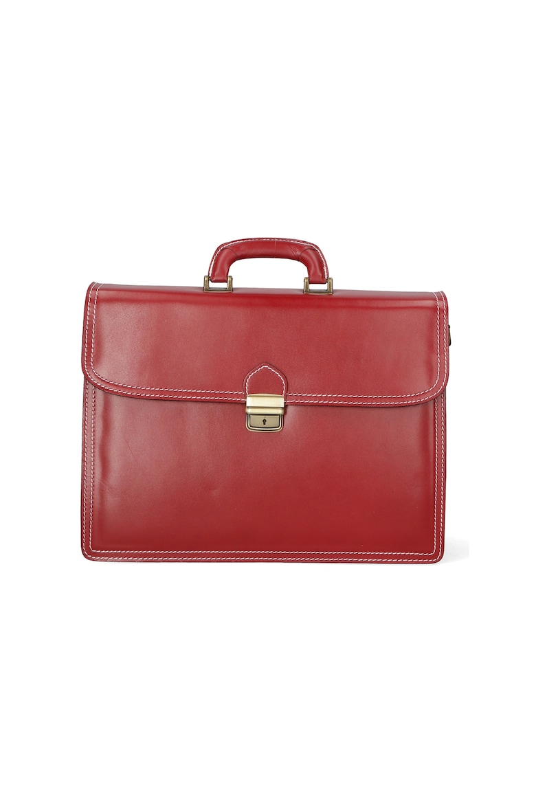 Кожаный портфель со съемным плечевым ремнем Gave Lux, красный