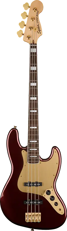 

Squier 40th Anniversary Jazz Bass Gold Edition Ruby Red Metallic