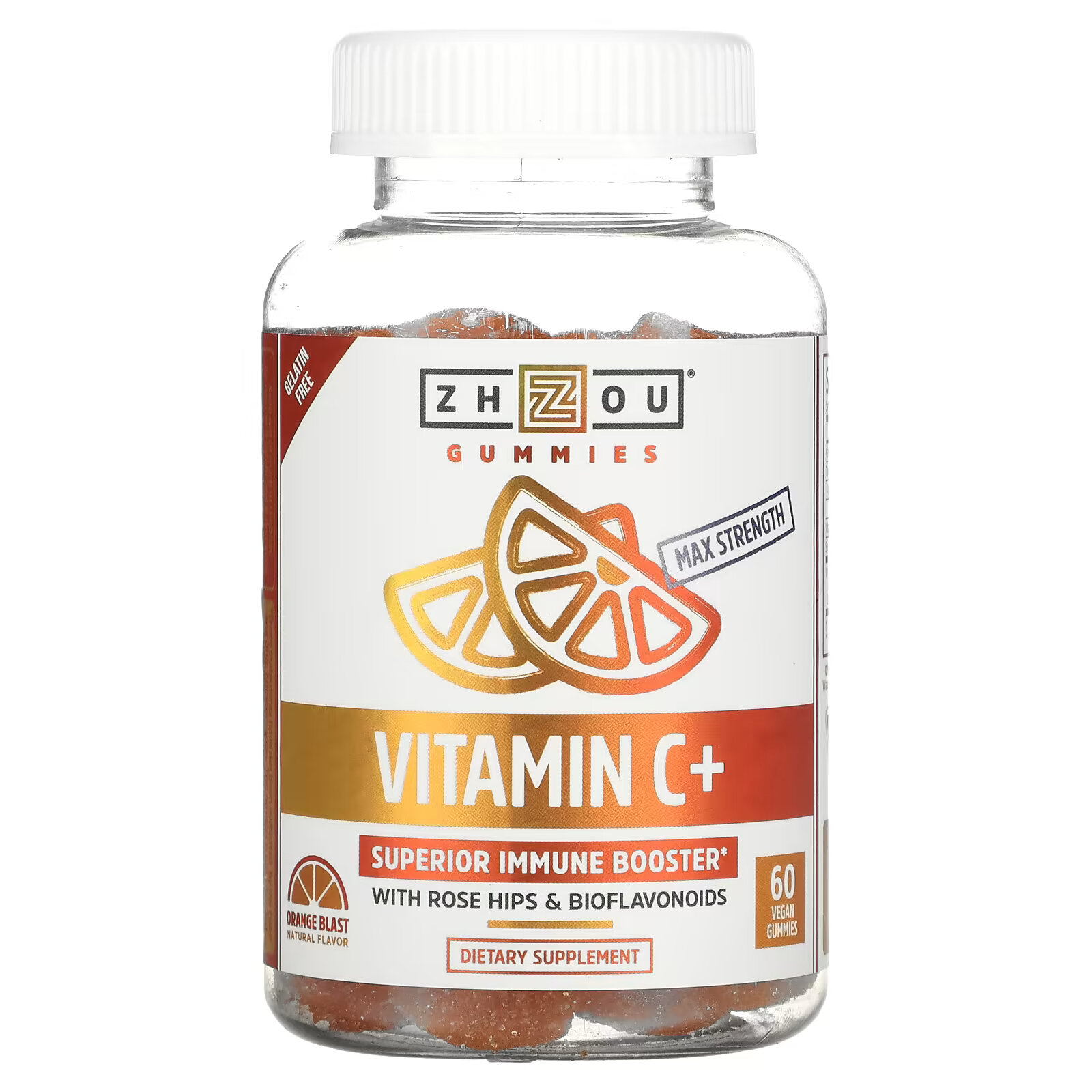 Zhou Nutrition, Витамин C +, апельсиновый вкус, 60 веганских жевательных таблеток minami nutrition algae omega 3 апельсиновый вкус 60 мягких таблеток