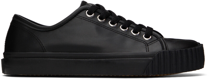 

Черные кожаные низкие кеды Tabi Maison Margiela, Черный