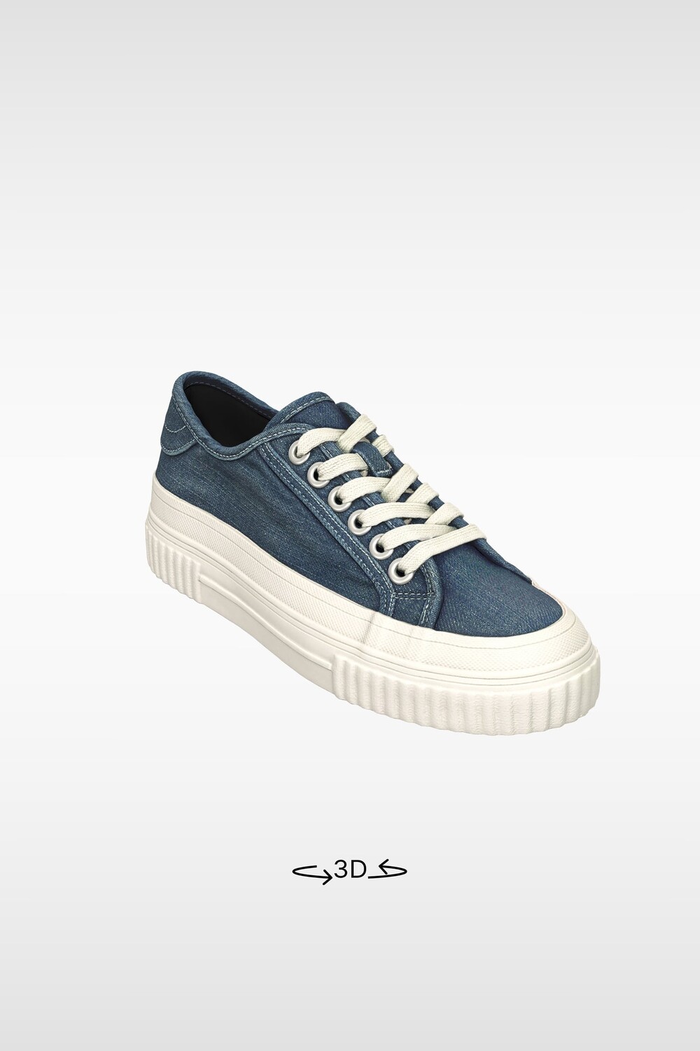 

Джинсовые кроссовки ZARA, синий деним