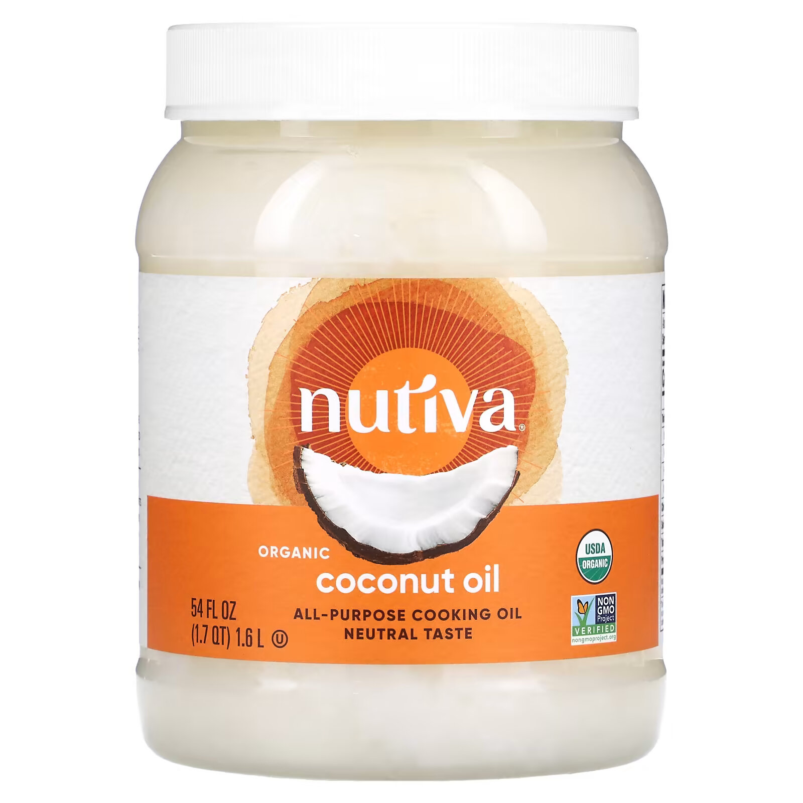 nutiva кокосовое масло рафинированное 1 6 л 54 жидк унции Кокосовое масло Nutiva рафинированное