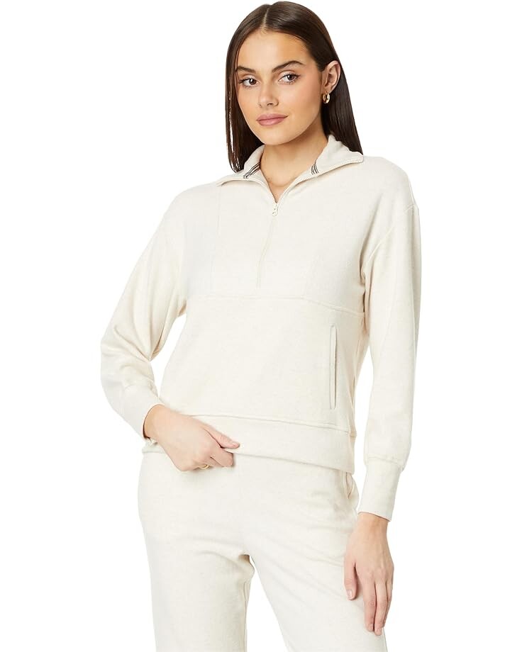 

Свитер Faherty Legend Lounge Half Zip Sweatshirt, цвет Off White