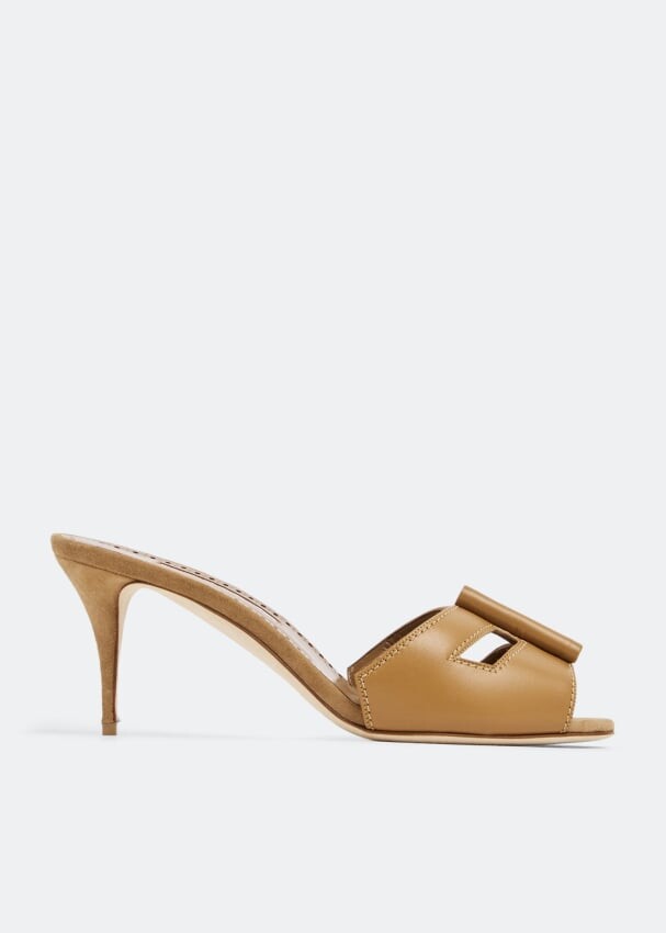 

Мюли MANOLO BLAHNIK Ibrimu mules, коричневый