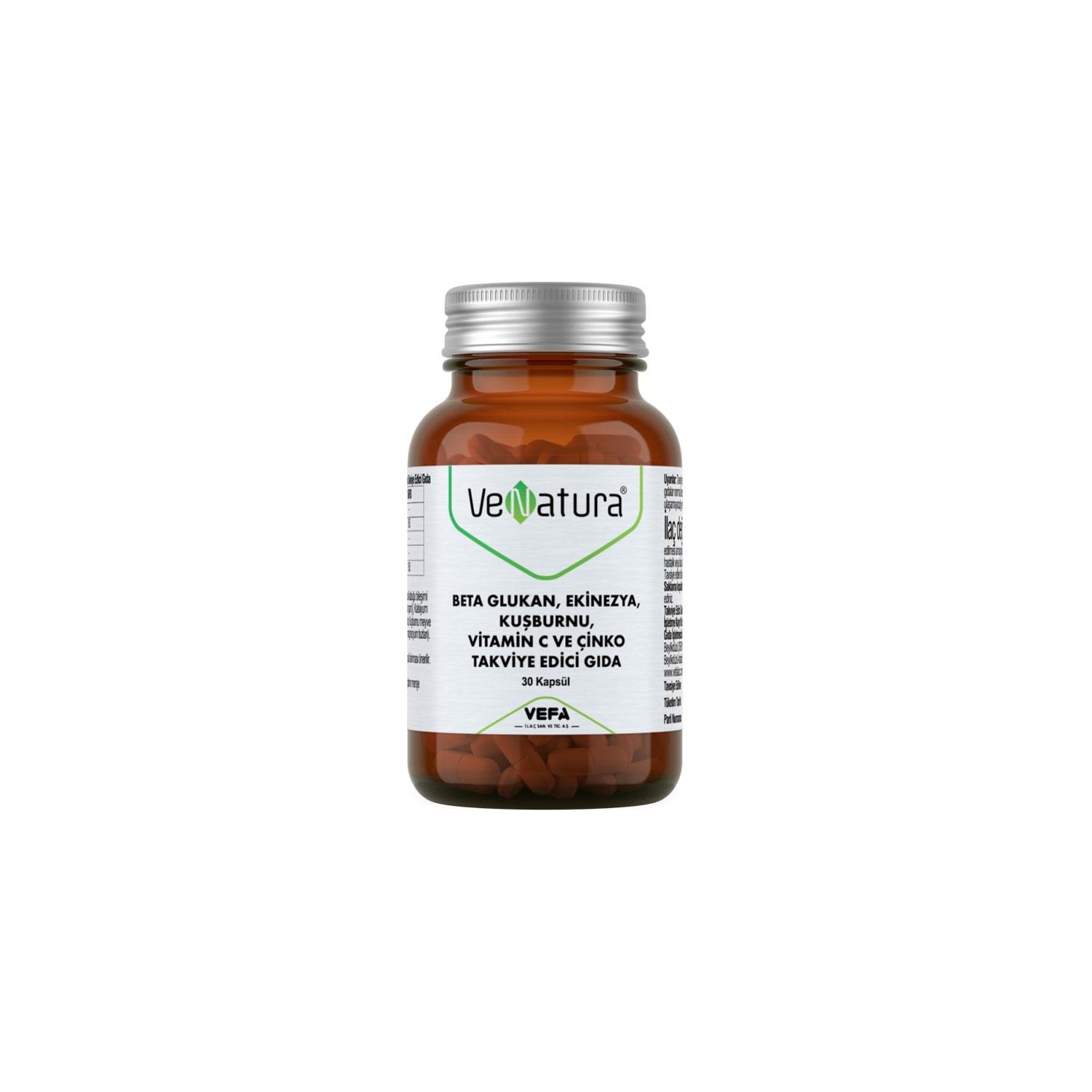 Бета-глюкан Venatura, 30 капсул биодобавка витамин e vitamin 50 капсул