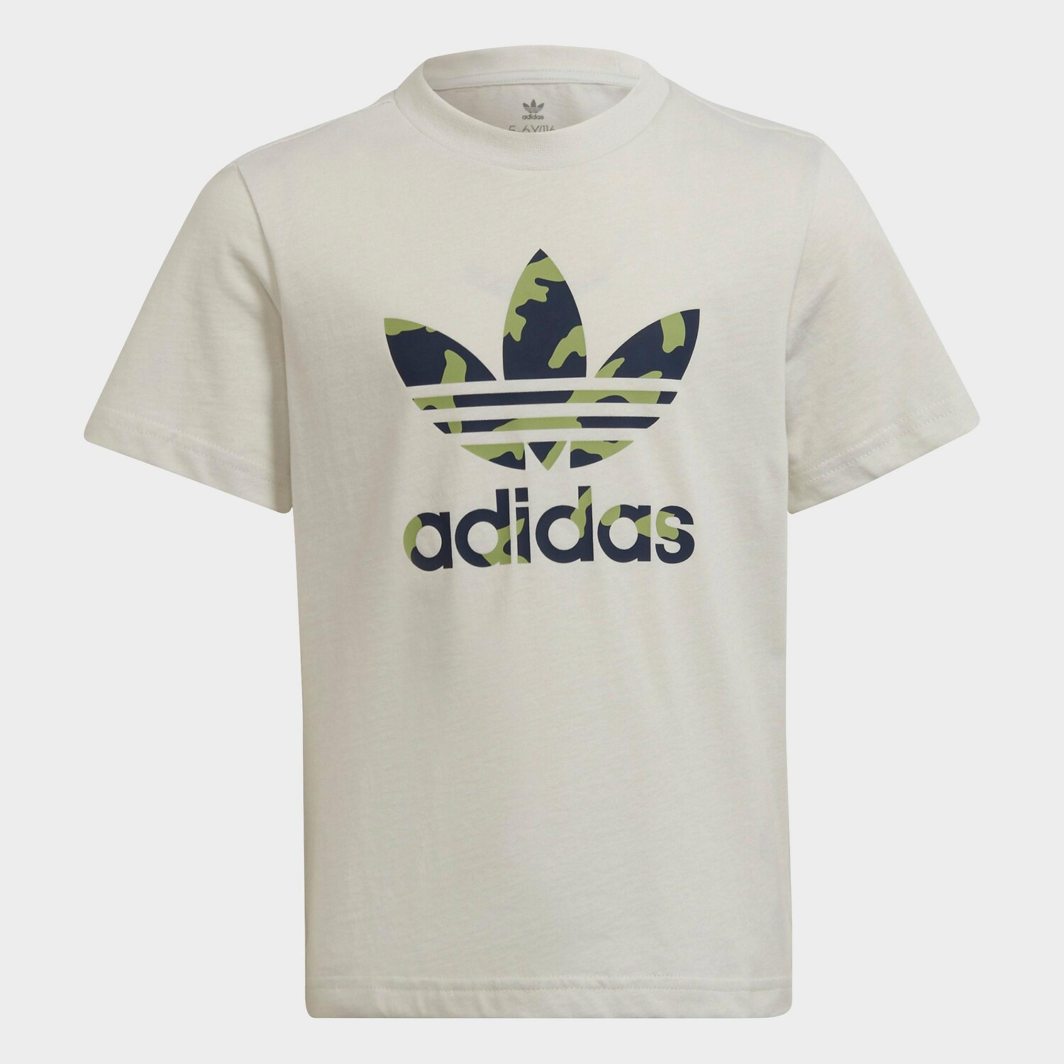 

Футболка adidas Originals с камуфляжным принтом и заполнителем в виде трилистника для мальчиков для мальчиков, серый