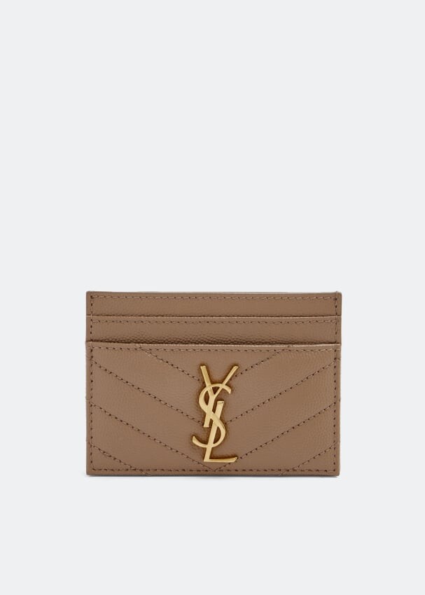 

Картхолдер SAINT LAURENT Monogramme card case, коричневый