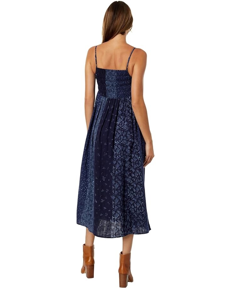 

Платье Lucky Brand Indigo Tie Front Maxi Dress, цвет Indigo Multi