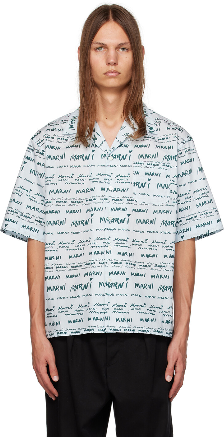 

Синяя рубашка Маремарни Marni