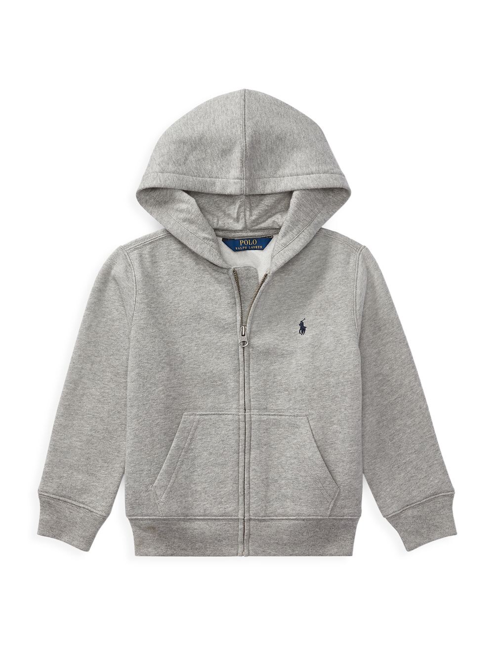 

Толстовка с капюшоном из смесового хлопка и флиса для мальчиков Polo Ralph Lauren, серый