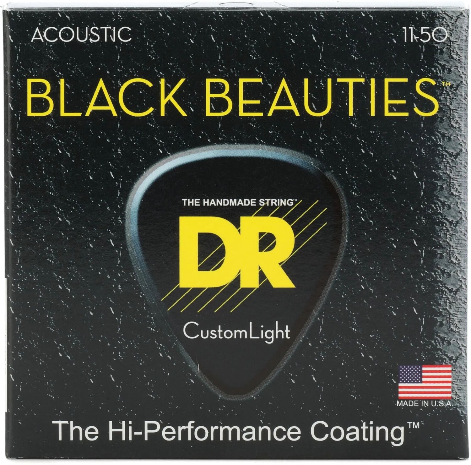 

Струны для акустической гитары DR Strings BKA-11 Black Beauties K3 с покрытием — .011-.050 Custom Light